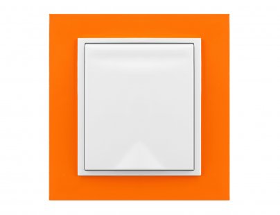 GNIAZDO SSĄCE "ANIMATO" kolor biały z ramką pomarańcz #1