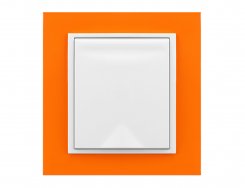 GNIAZDO SSĄCE "ANIMATO" kolor biały z ramką pomarańcz