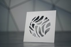 Anemostat dekoracyjny kwadratowy Ø100 Zebra