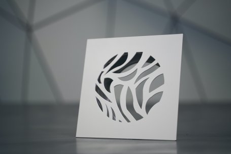 Anemostat dekoracyjny kwadratowy Ø100 Zebra #1