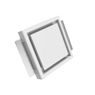 Bezramkowy anemostat Ergovent KVADRO 125 mm – gipsowy #1