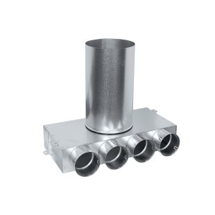 Skrzynka rozprężna do rekuperacji 4x75/160 mm IPX Premium do anemostatu – uszczelki gratis #1