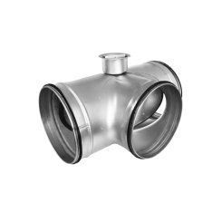 Przepustnica trójnikowa GWC 90° DN160mm z uszczelkami do wentylacji mechanicznej
