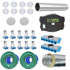 Rekuperator G-VENT + Zestaw Instalacyjny Premium (Idealny do 120m2)